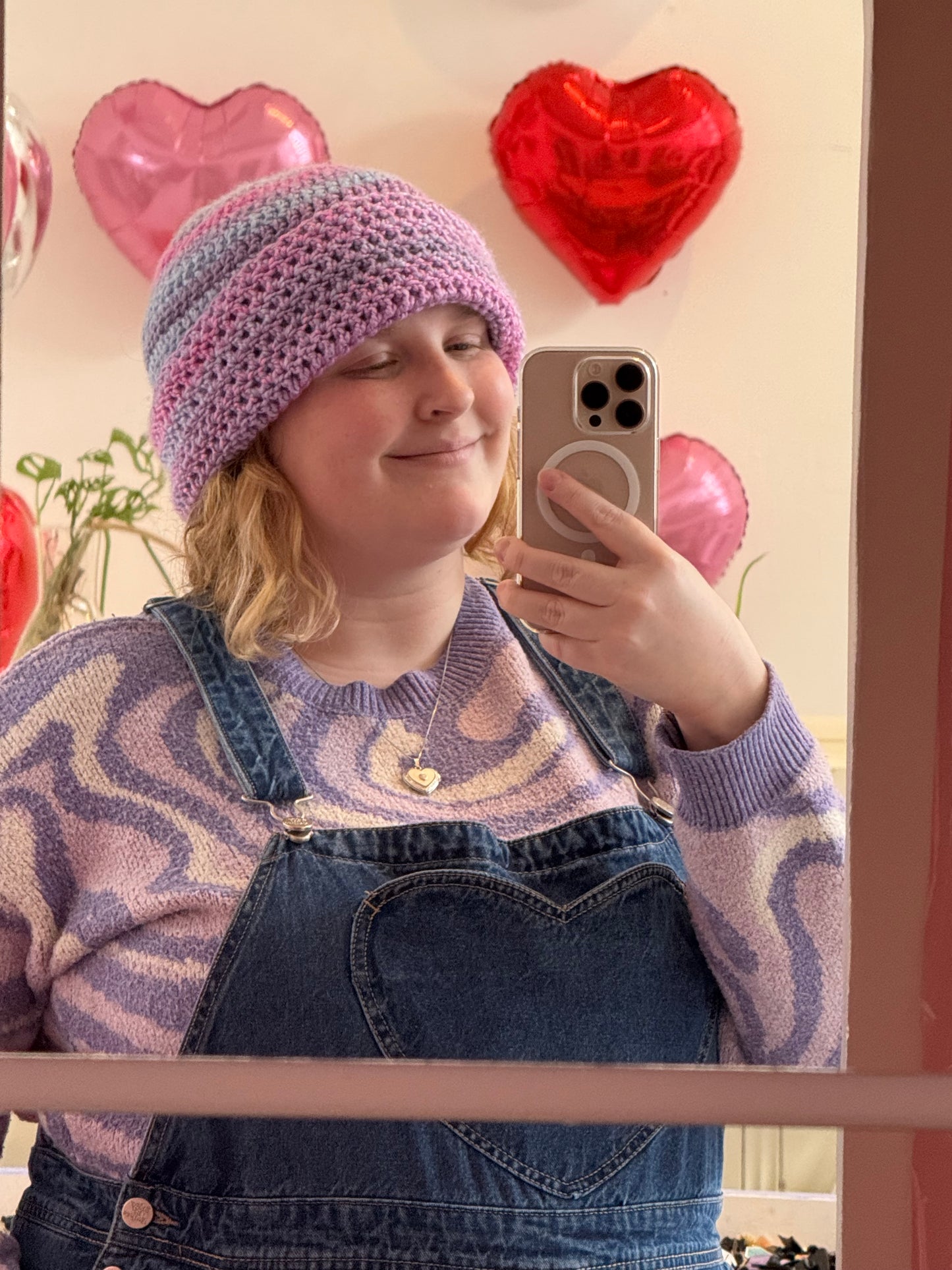 Jubilee Crochet Beanie- Cotton Candy