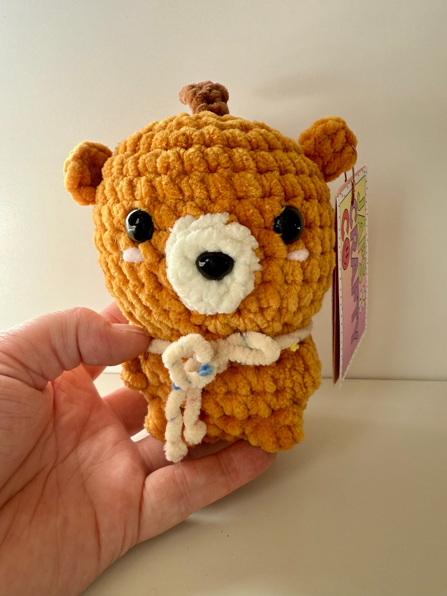 Pumpkin Bear Crochet Plush
