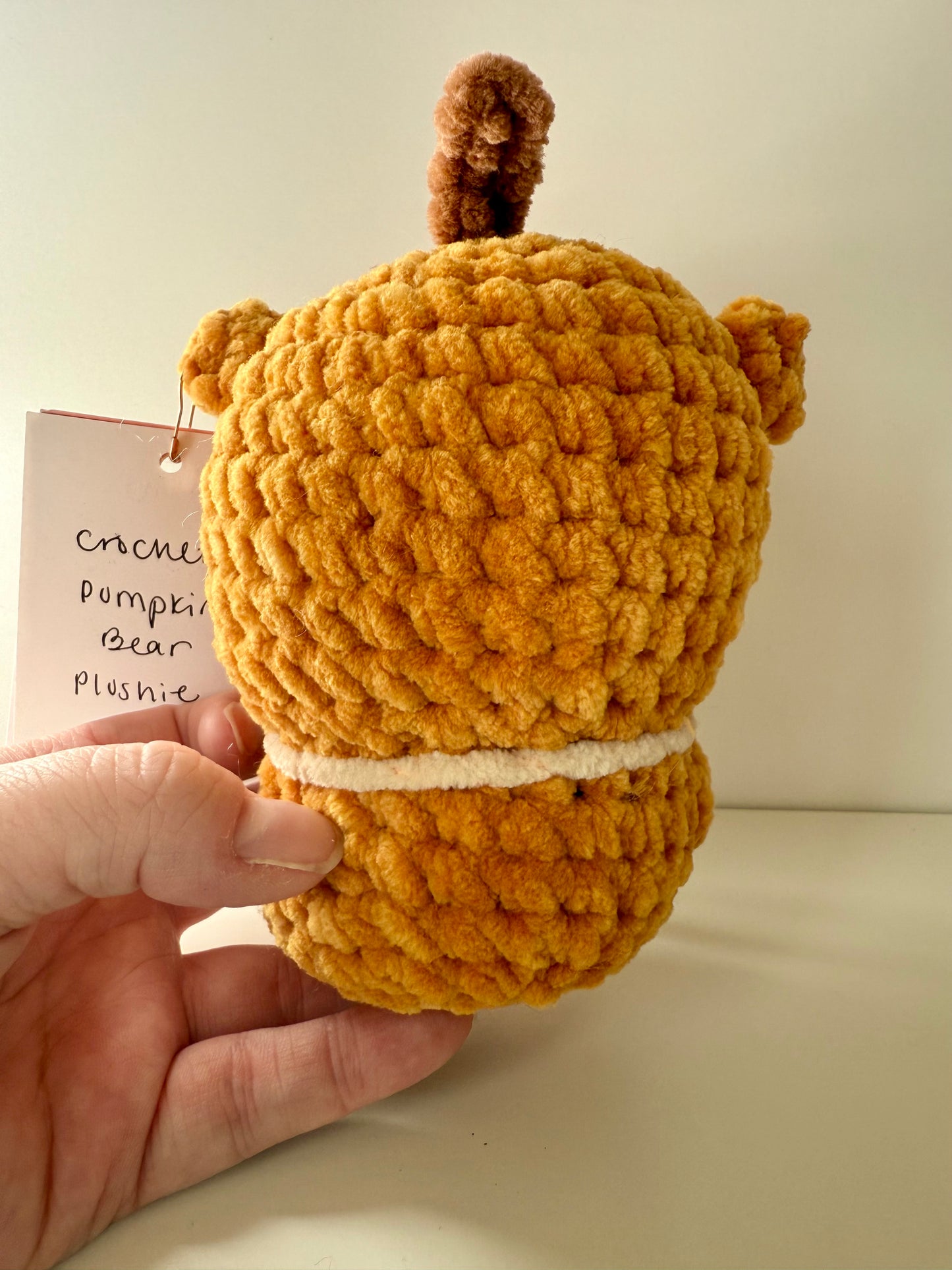 Pumpkin Bear Crochet Plush