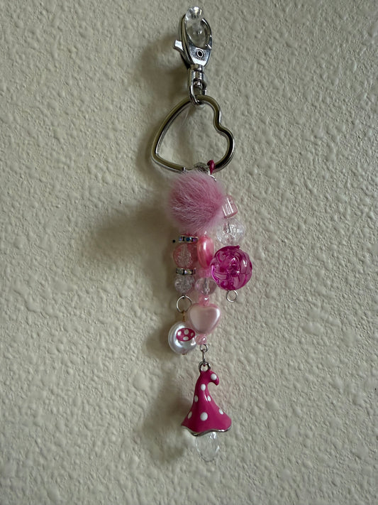 Glass Gnome Keychain