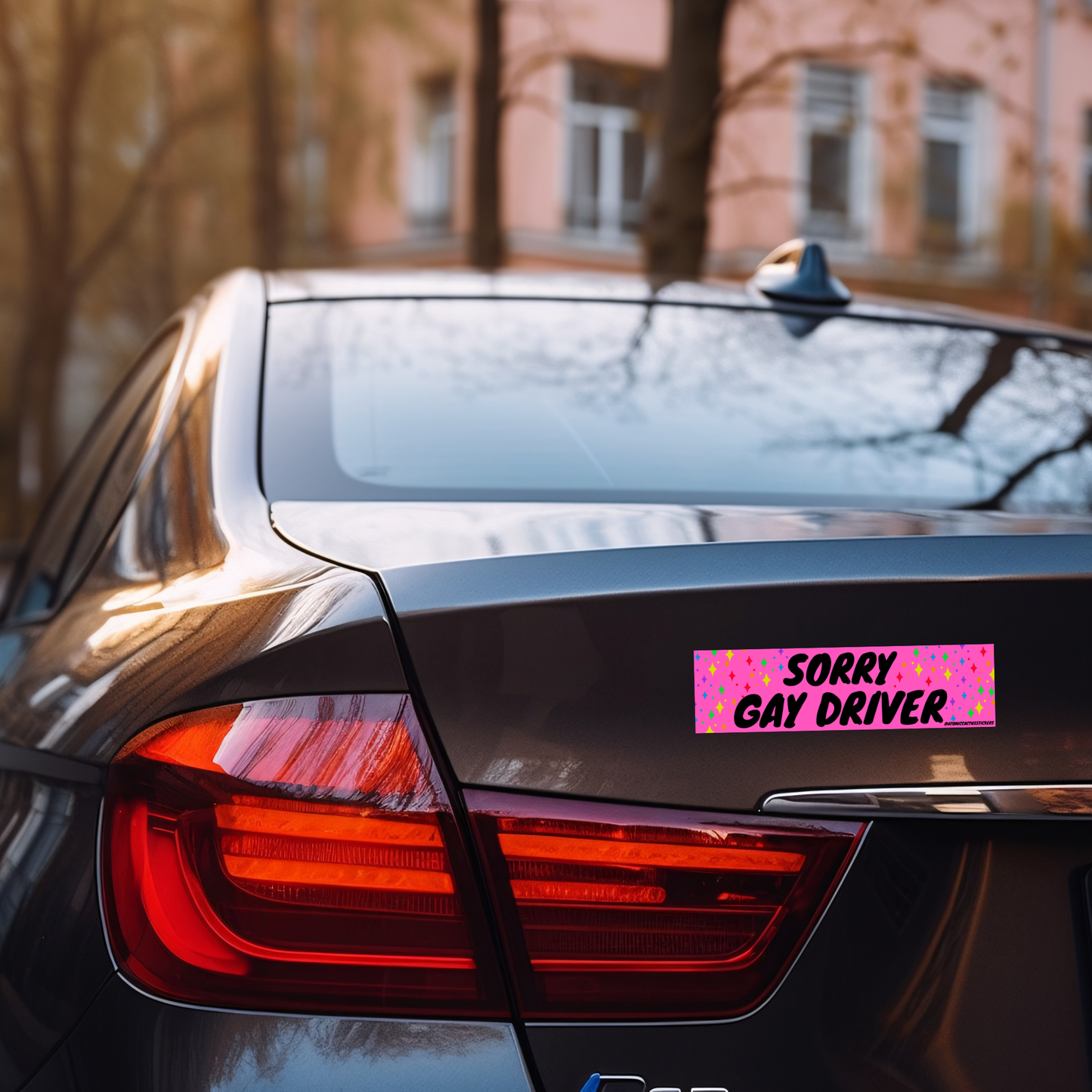 Sorry Gay Driver Bumper Sticker