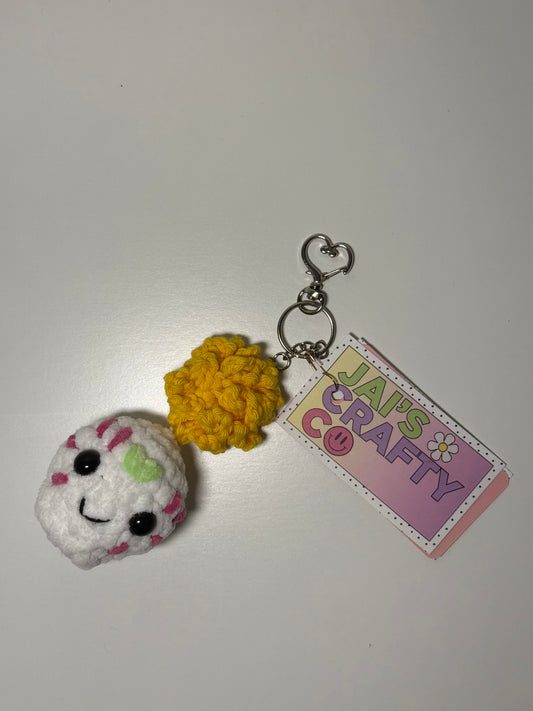 Sugar Skull Crochet Keychain