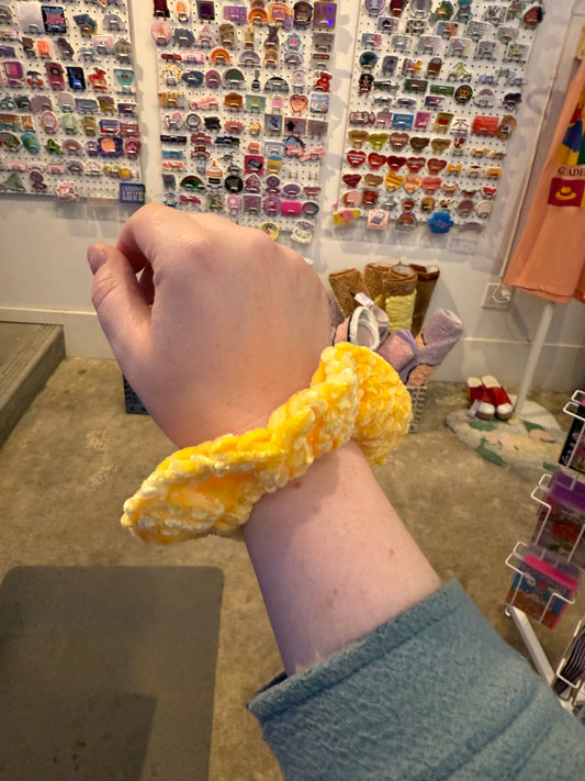 Velvet Crochet Hair Scrunchie