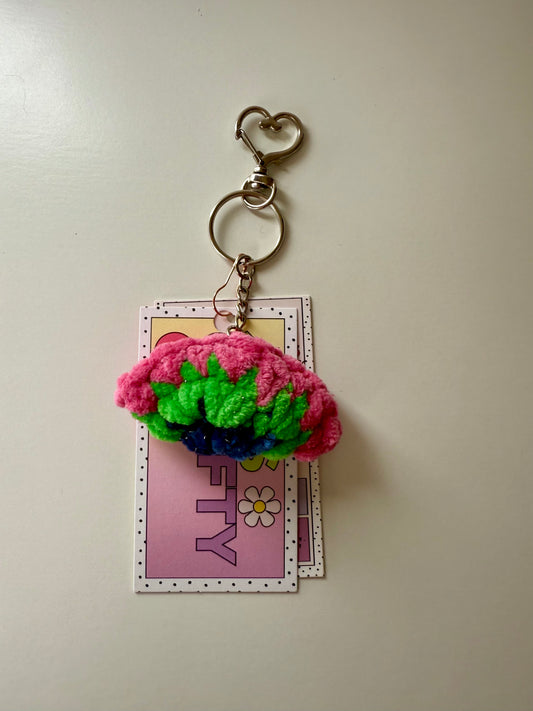 Poly Pride Crochet Keychain