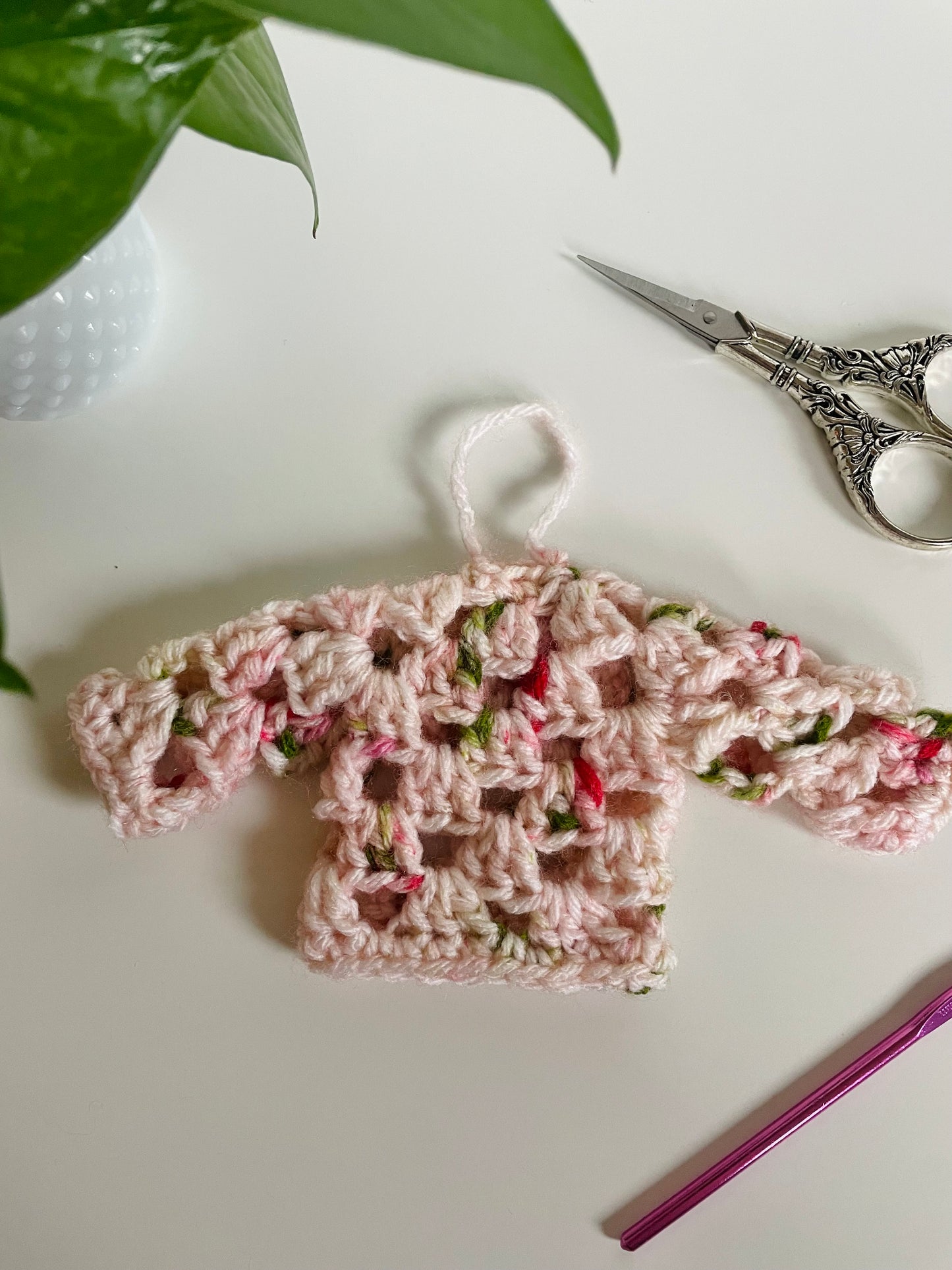 Mini Sweater Crochet Ornament