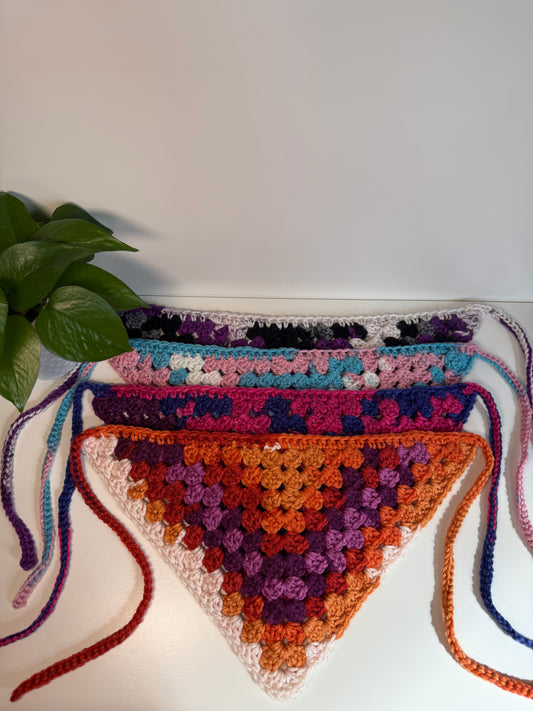 Custom: Pride Granny Stitch Crochet Hair Bandana