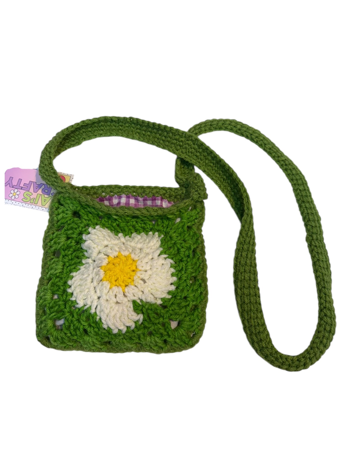 Daisy Crochet Crossbody Bag