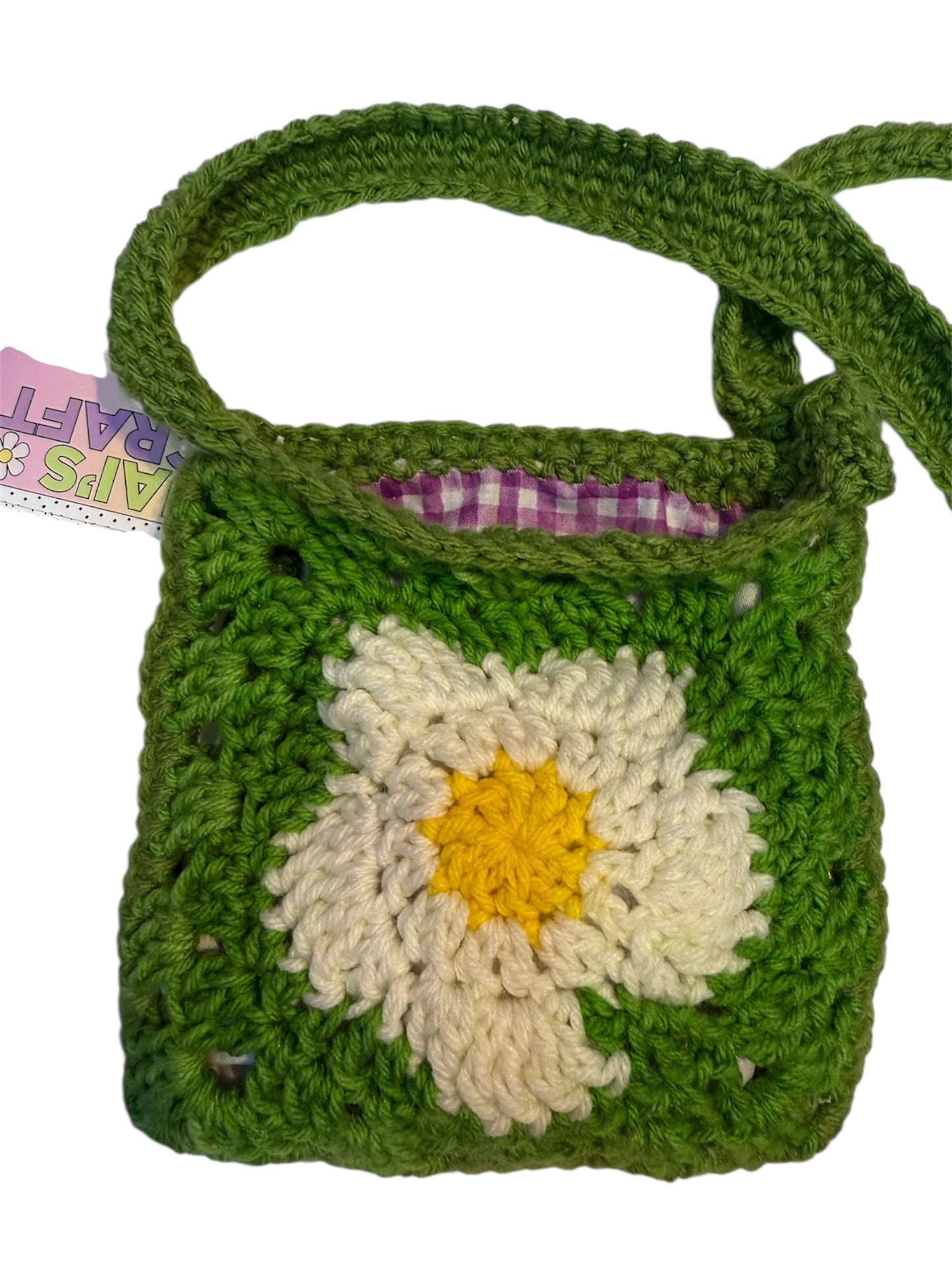Daisy Crochet Crossbody Bag