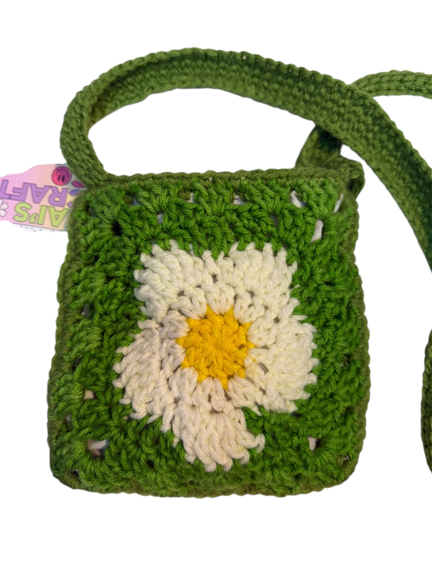 Daisy Crochet Crossbody Bag