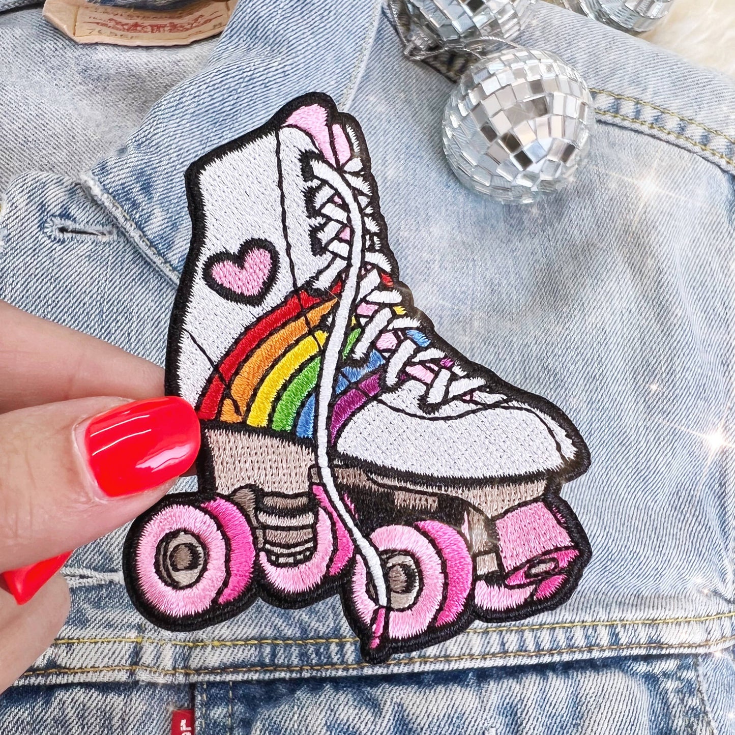 Rainbow Roller Skate Patch
