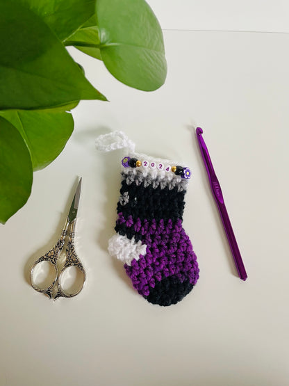 Pride Mini Stocking Crochet Ornament