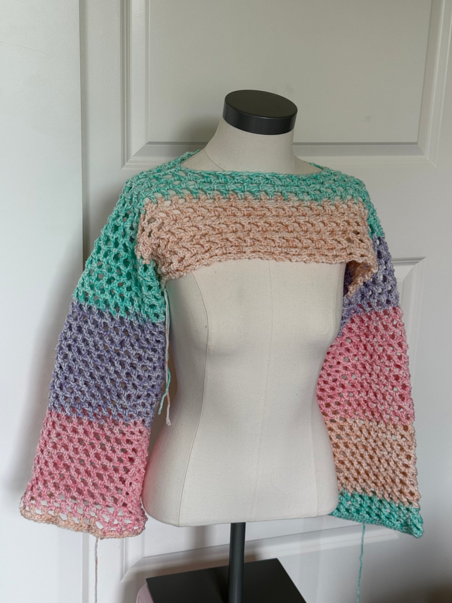 Custom: Mesh Stitch Crochet Shrug