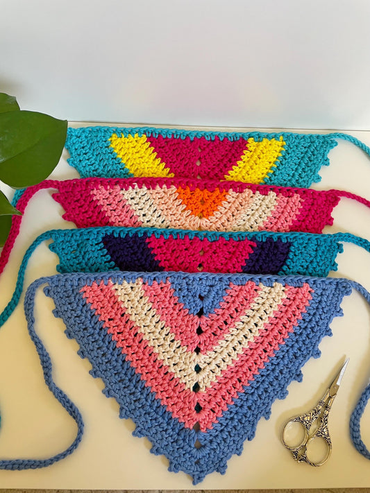 Pride Flag Crochet Hair Bandana