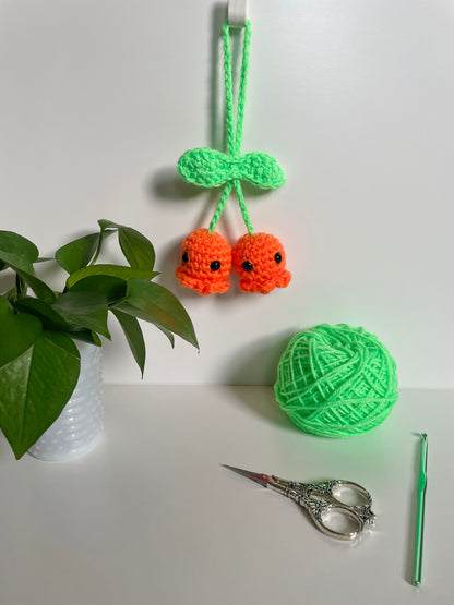 Ghostie Crochet Car Hanger, Bag Charm