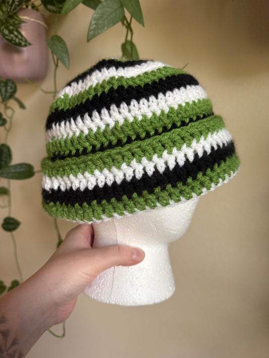 Striped Crochet Beanie