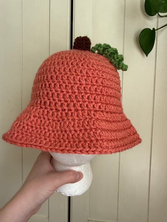 Pumpkin Crochet Bucket Hat