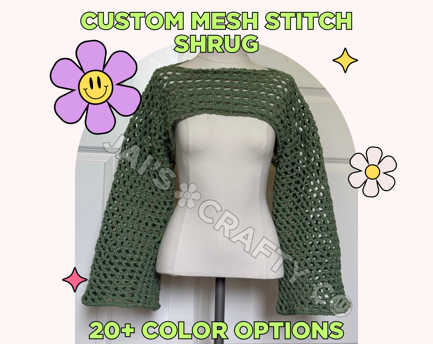 Custom: Mesh Stitch Crochet Shrug