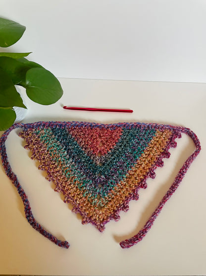 Gather Crochet Hair Bandana