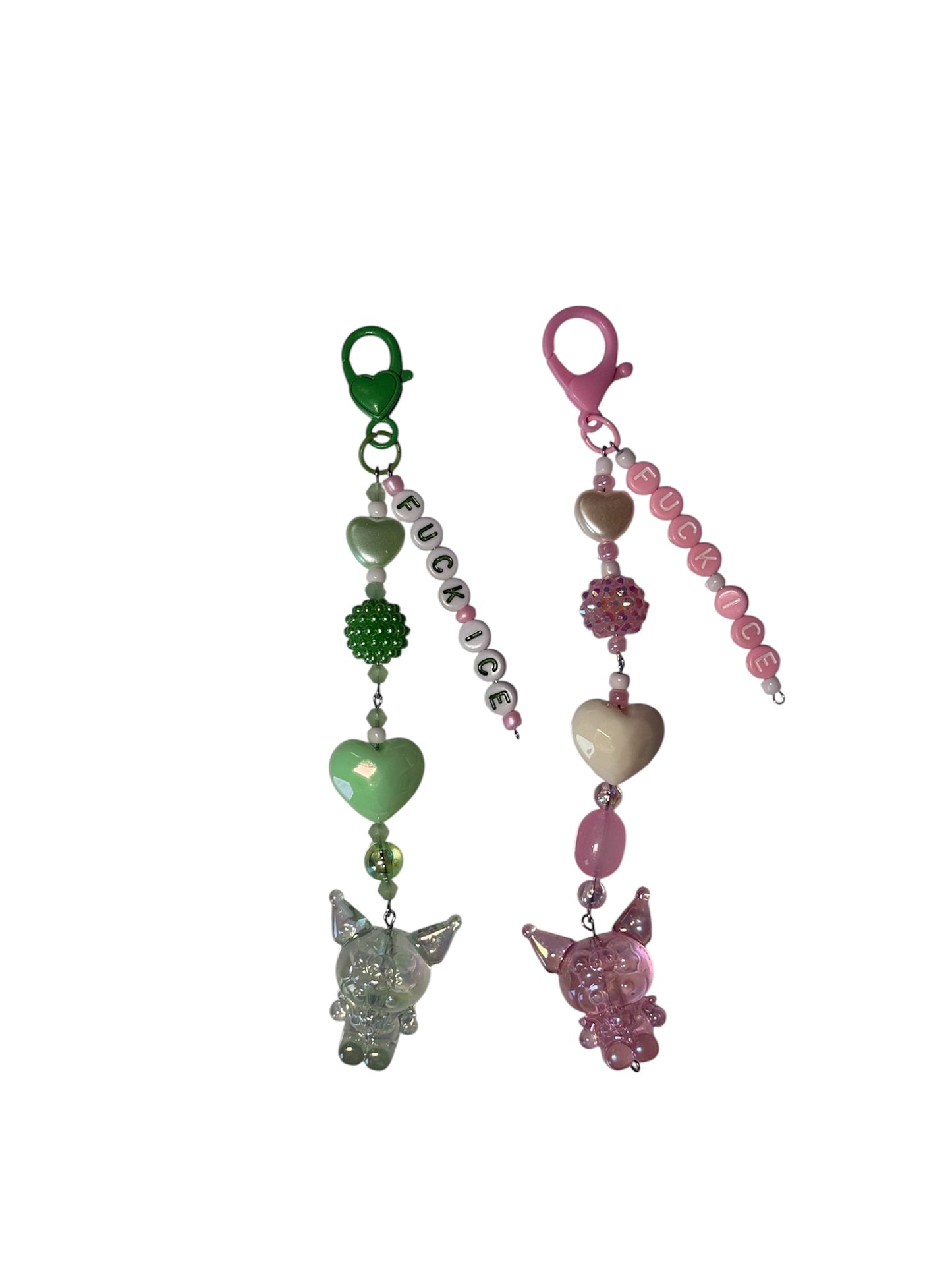 Transparent Sanrio Fuck Ice Keychain