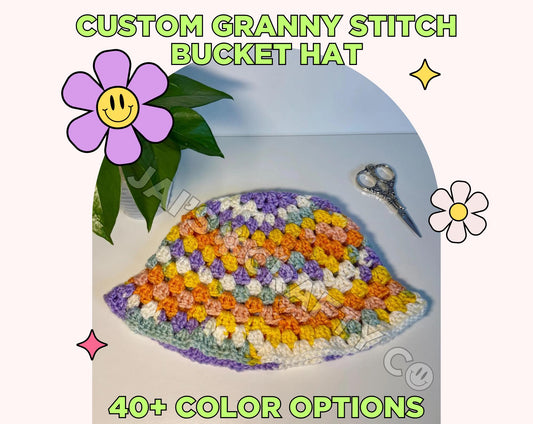 Custom: Granny Stitch Crochet Bucket Hat