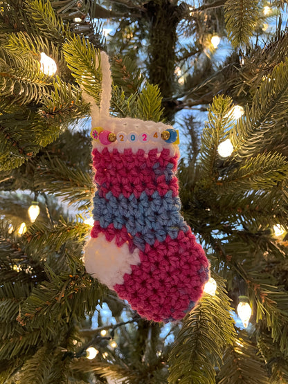 Pride Mini Stocking Crochet Ornament