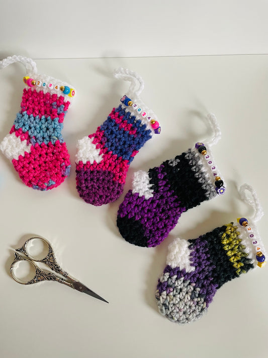 Pride Stocking Crochet Ornament