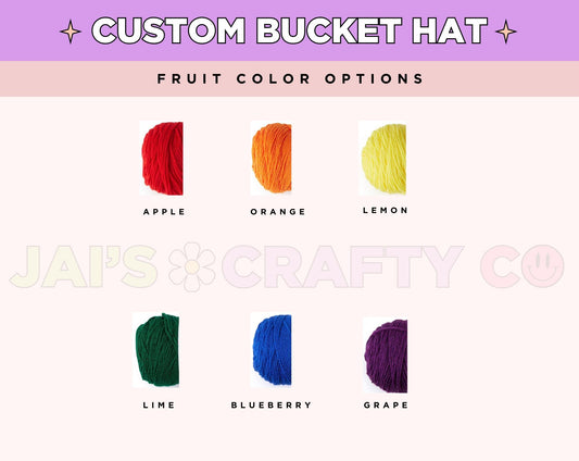 Custom: Crochet Fruit Bucket Hat