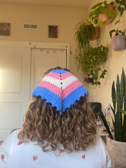 Custom: Pride Flag Crochet Hair Bandana