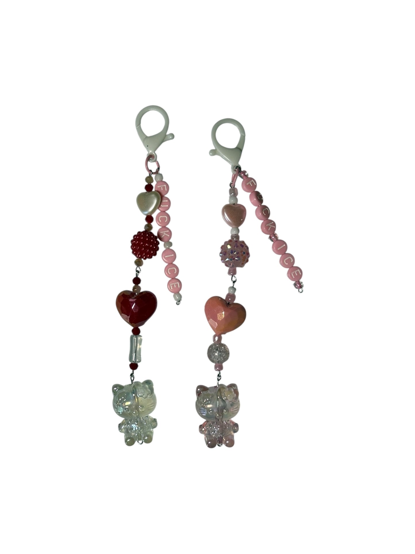 Transparent Sanrio Fuck Ice Keychain