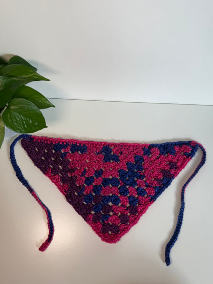 Custom: Pride Granny Stitch Crochet Hair Bandana