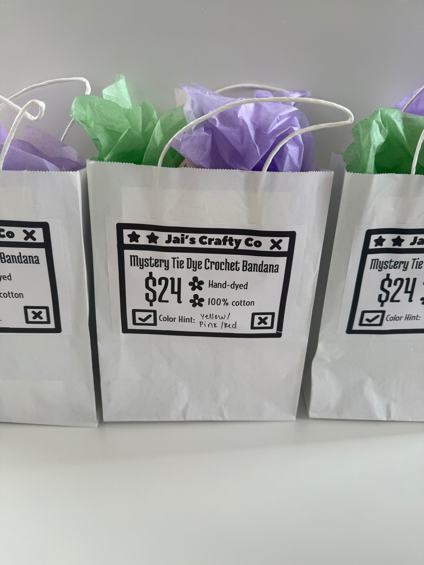 Mystery Tie Dye Crochet Hair Bandana