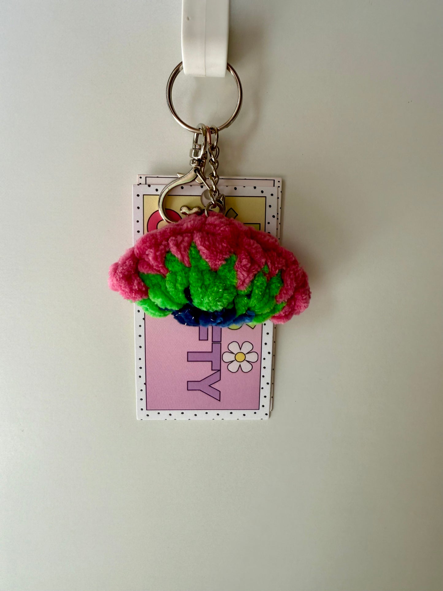Poly Pride Crochet Keychain