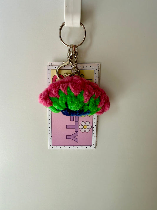 Poly Pride Crochet Keychain