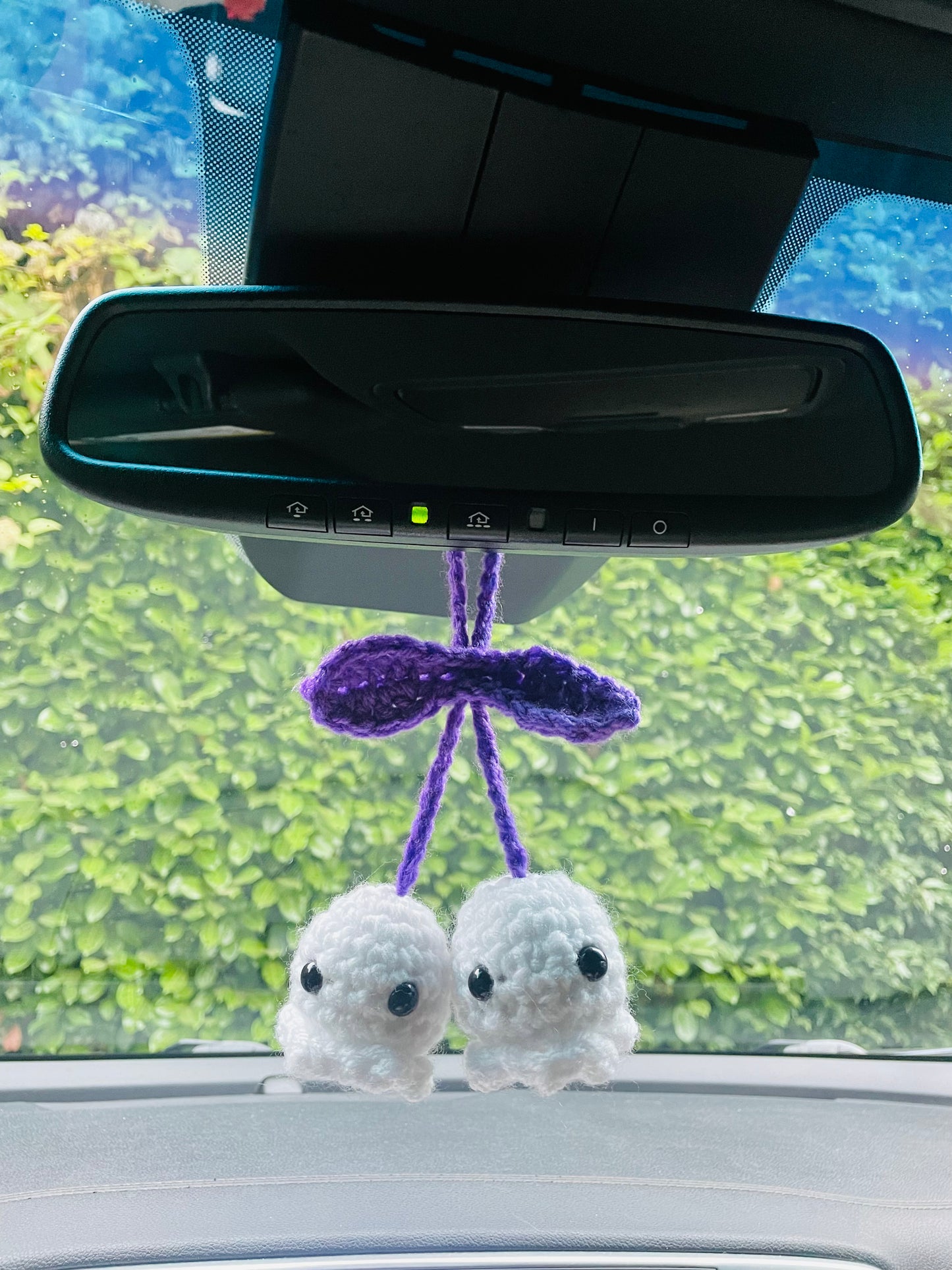 Ghostie Crochet Car Hanger, Bag Charm