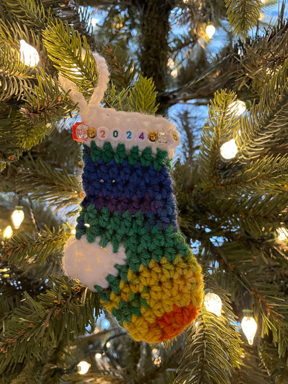 Pride Mini Stocking Crochet Ornament