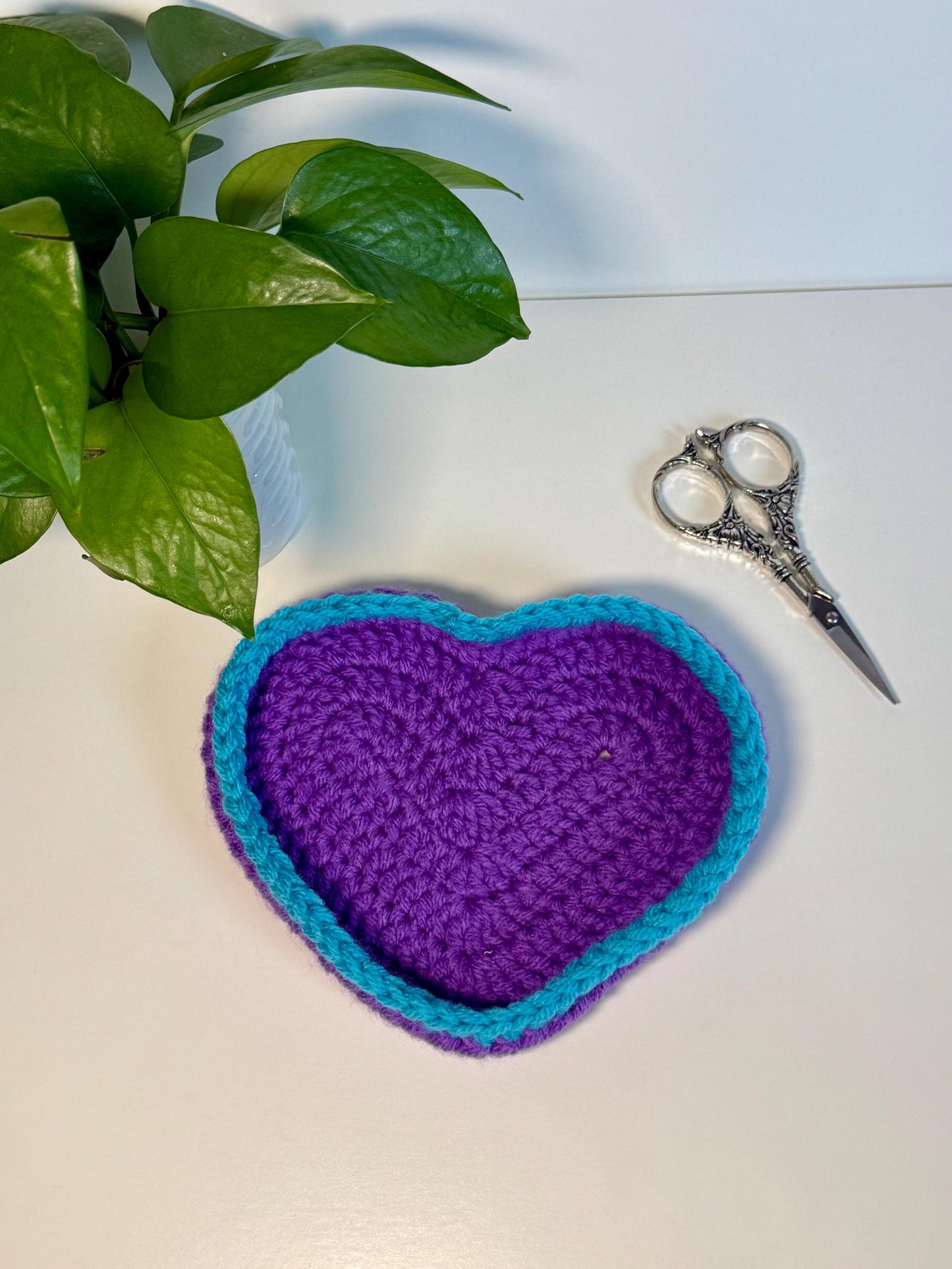 Heart Crochet Trinket Tray