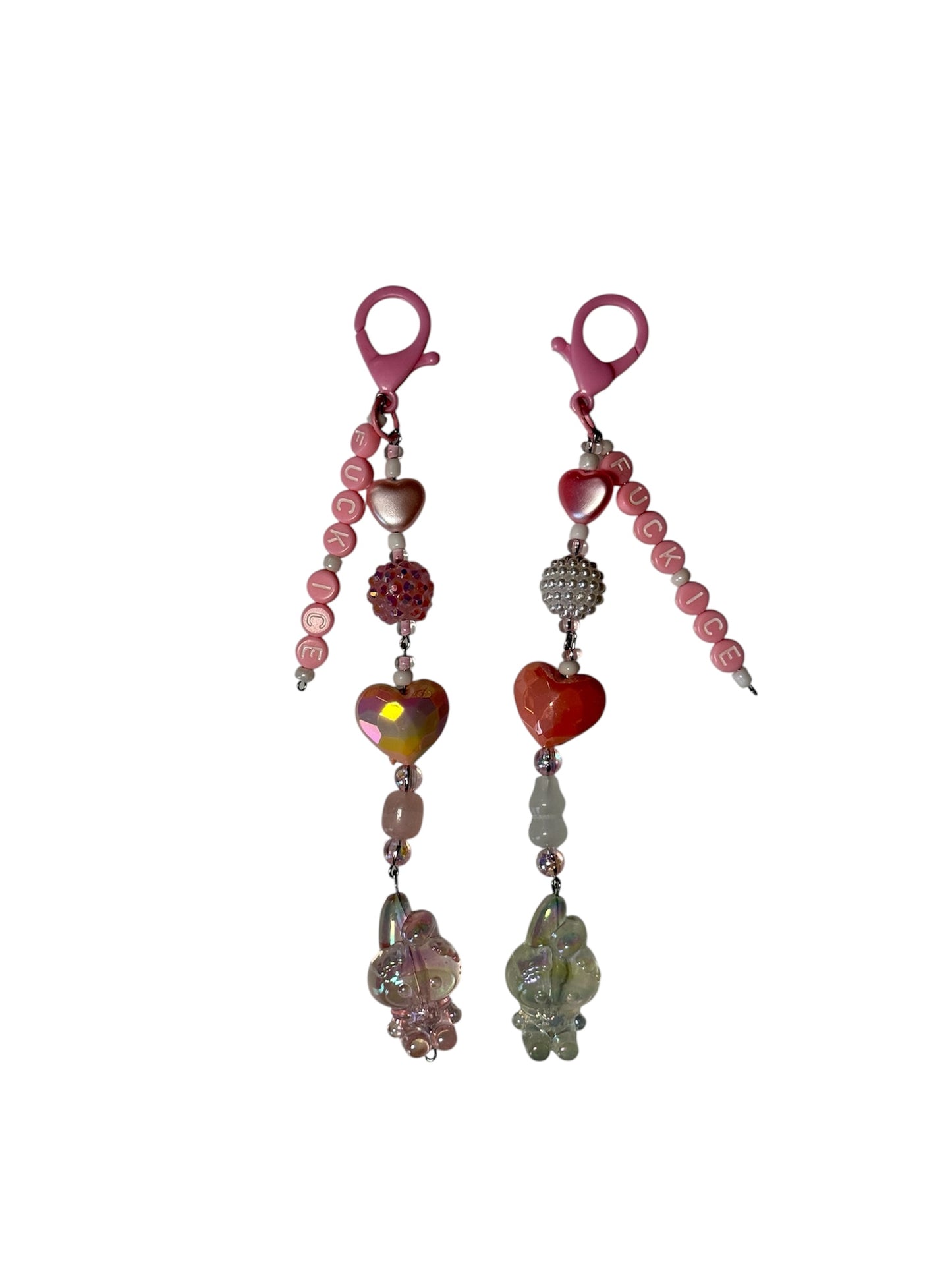 Transparent Sanrio Fuck Ice Keychain