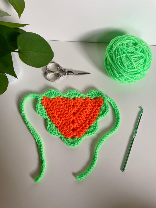 Halloween Crochet Pet Bandana- Small