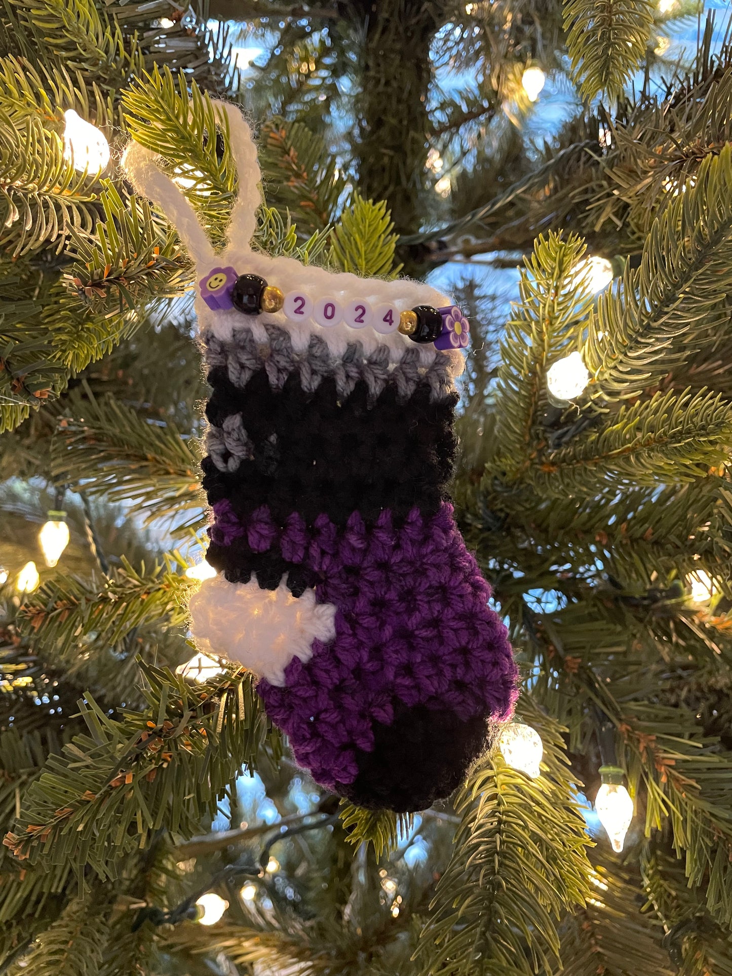 Pride Mini Stocking Crochet Ornament
