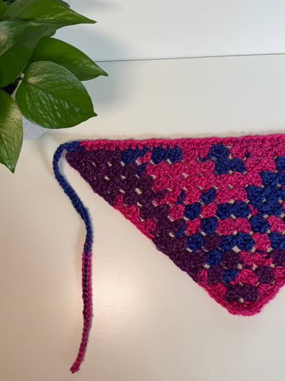 Custom: Pride Granny Stitch Crochet Hair Bandana