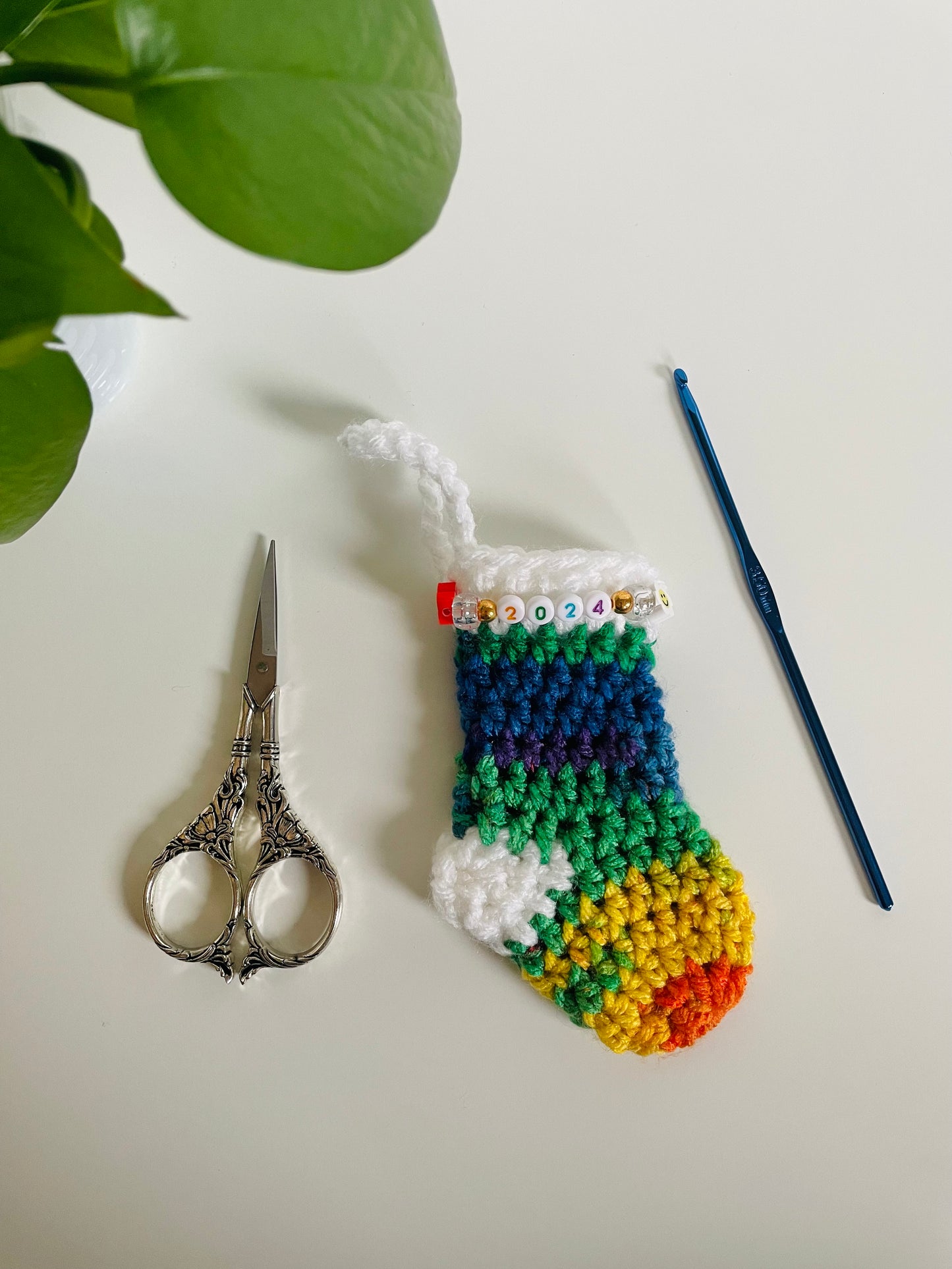 Pride Mini Stocking Crochet Ornament