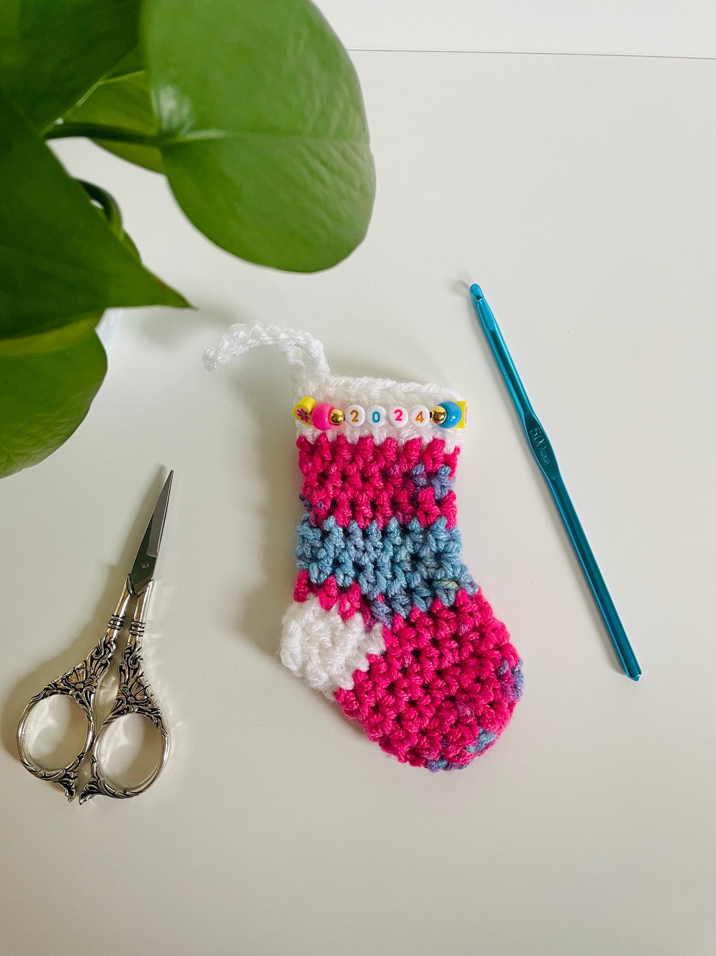 Pride Mini Stocking Crochet Ornament