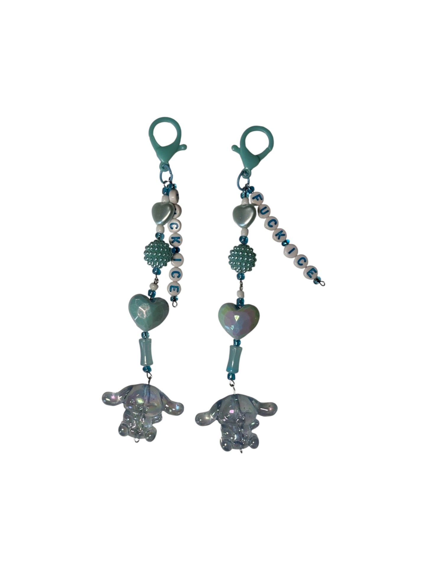 Transparent Sanrio Fuck Ice Keychain
