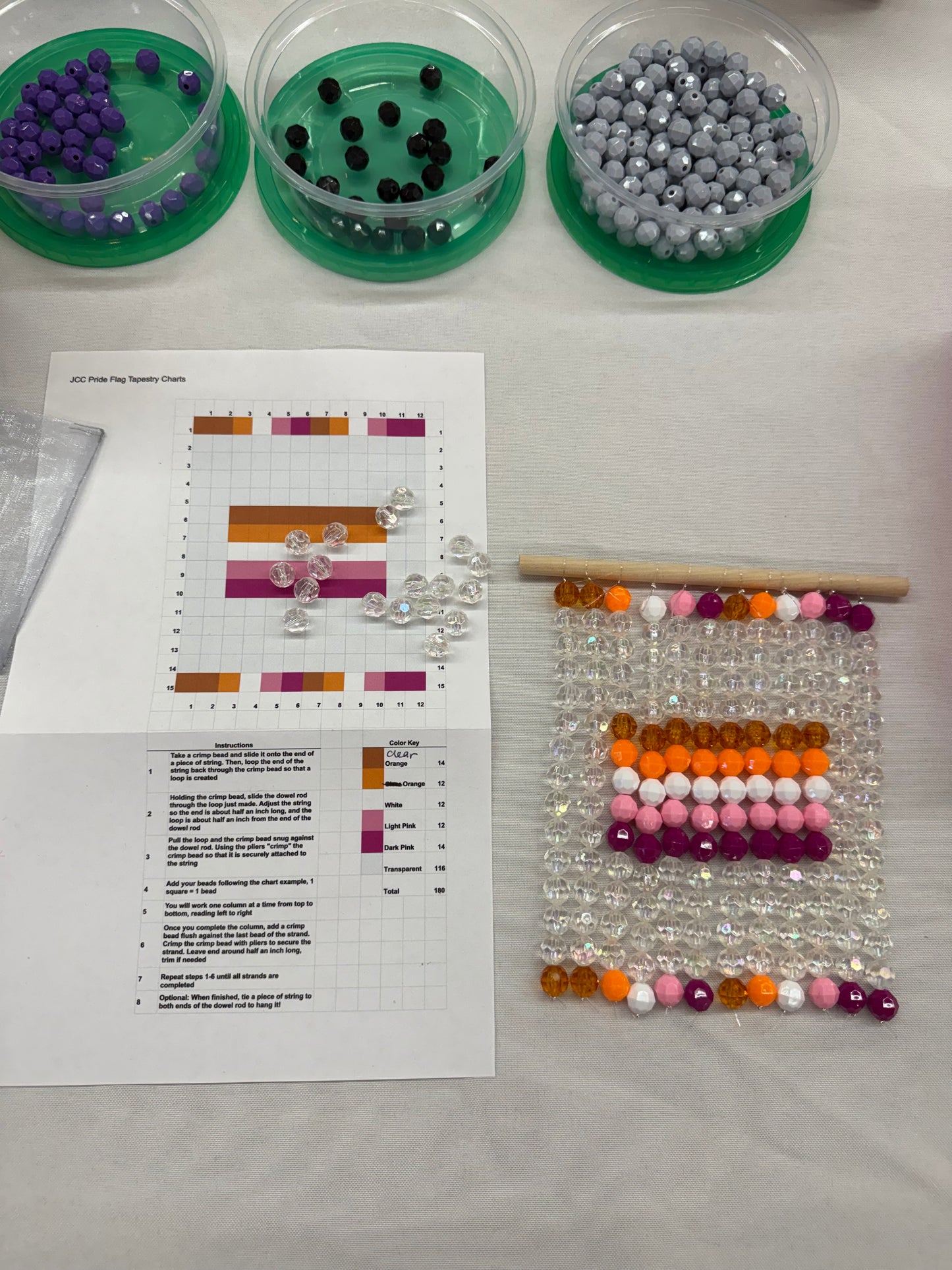 5/24 Pride Flag Beaded Tapestry Craft Ticket