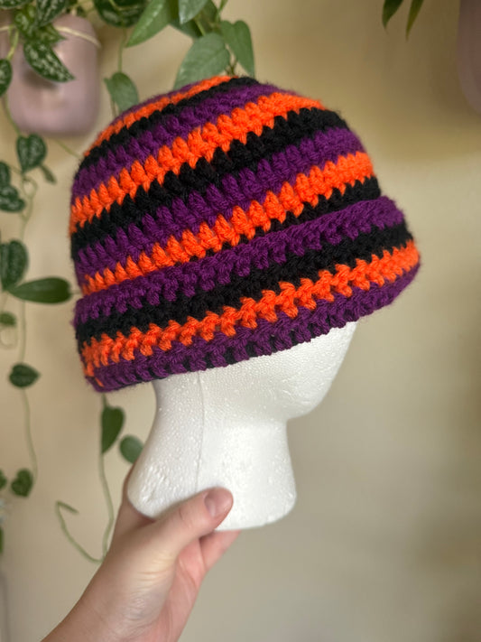 Striped Crochet Beanie