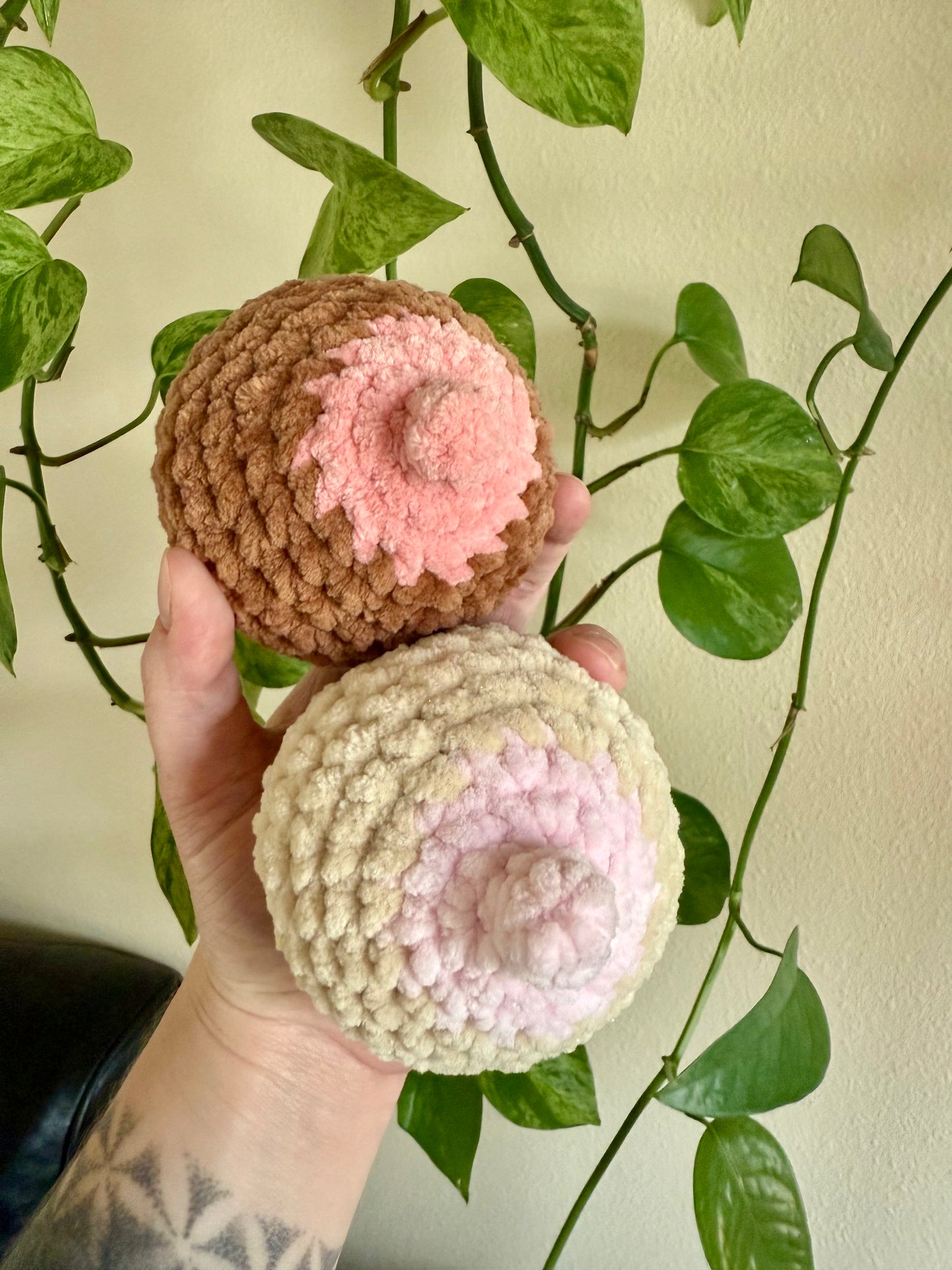 Custom Crochet Stress Boob