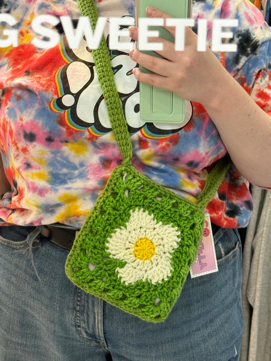 Daisy Crochet Crossbody Bag