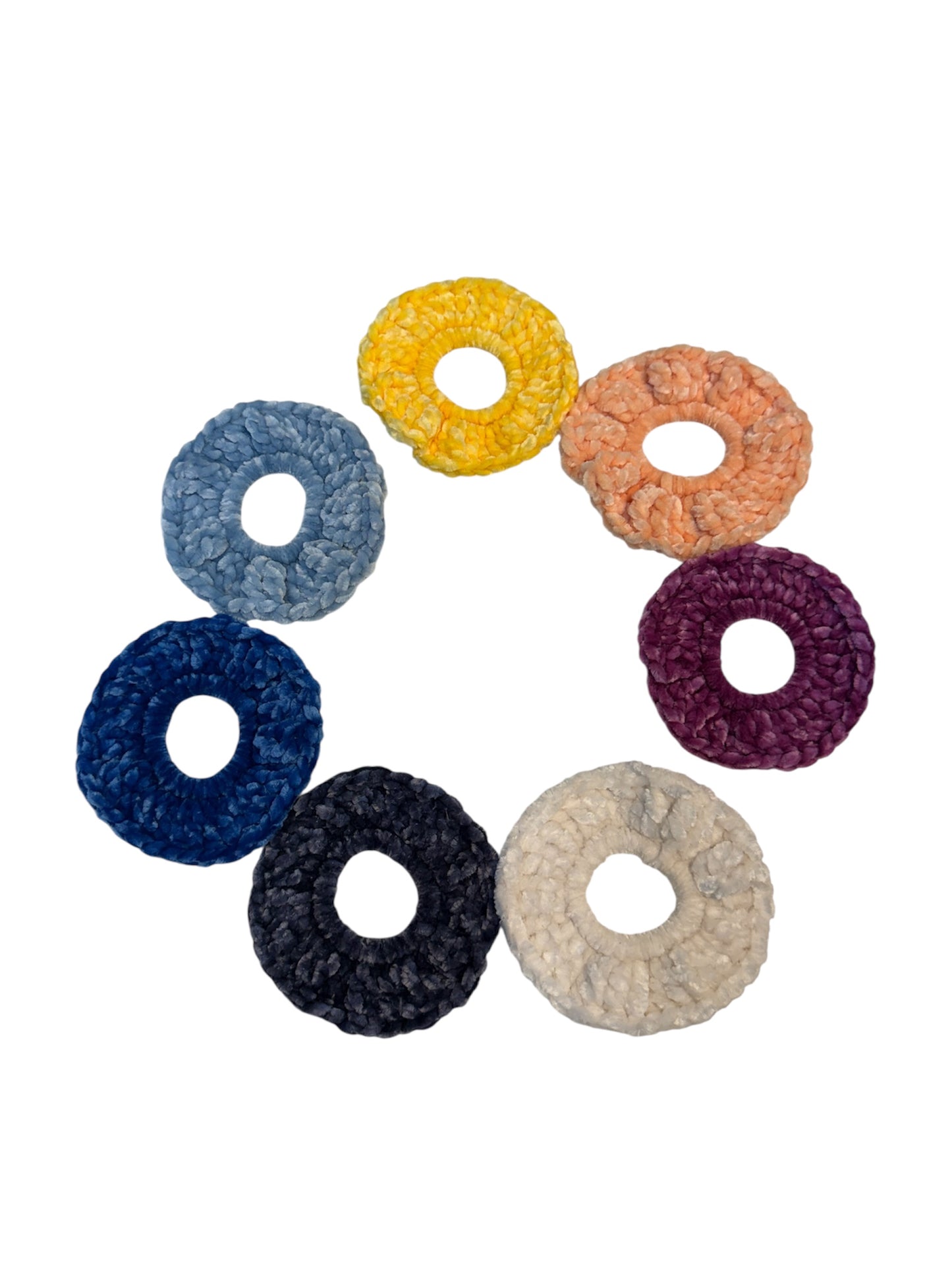 Velvet Crochet Hair Scrunchie