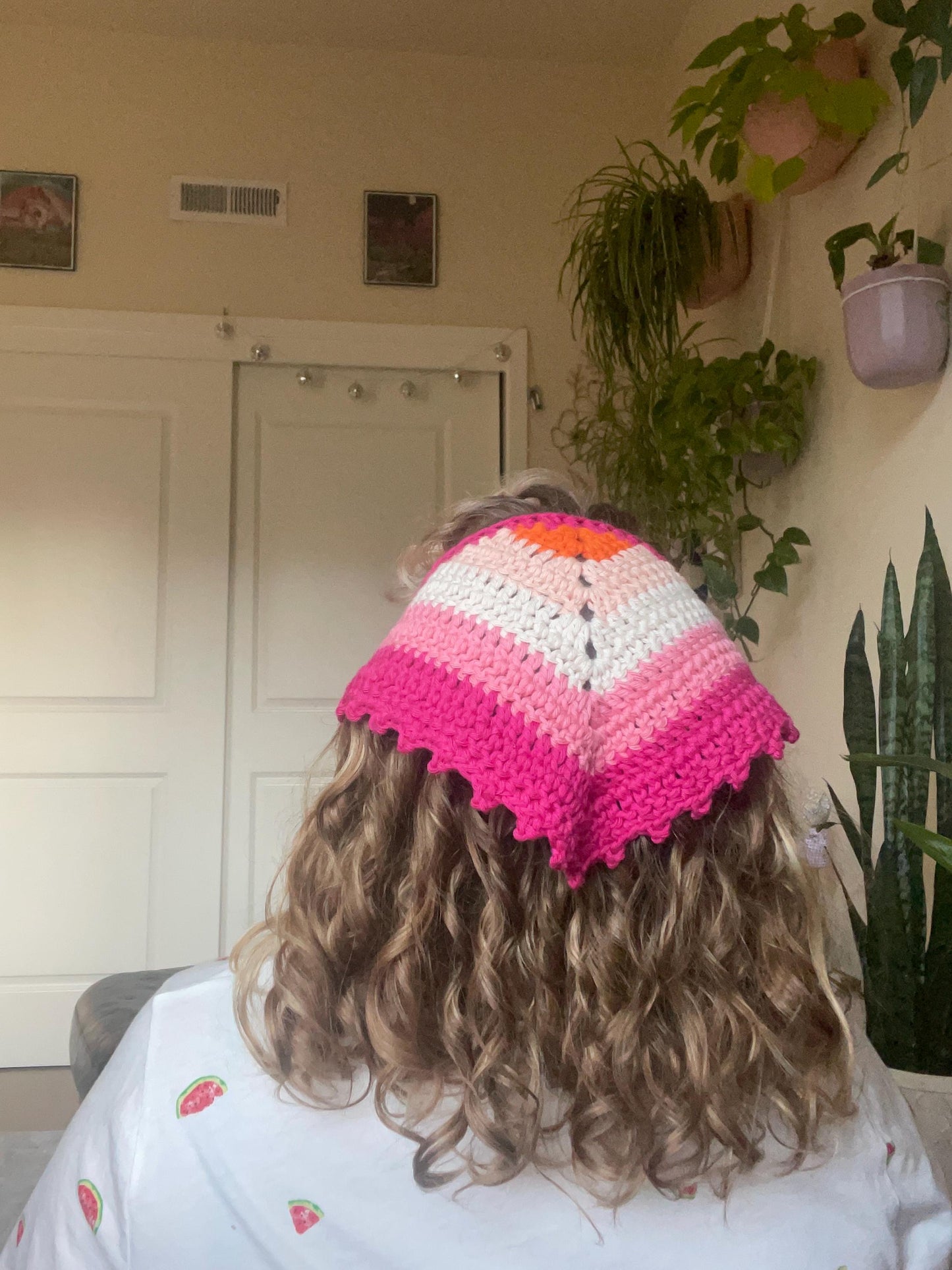 Custom: Pride Flag Crochet Hair Bandana