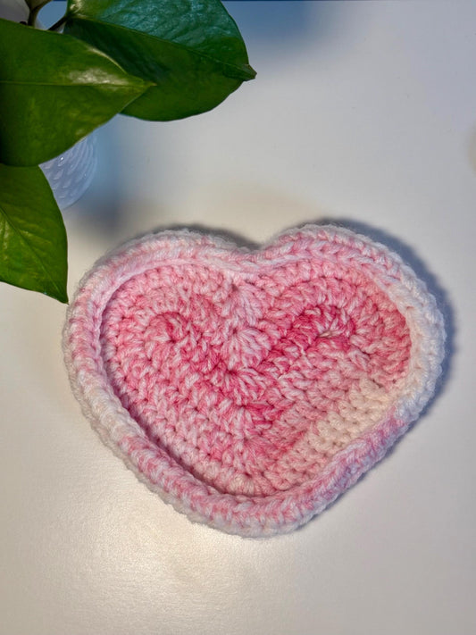 Heart Crochet Trinket Tray